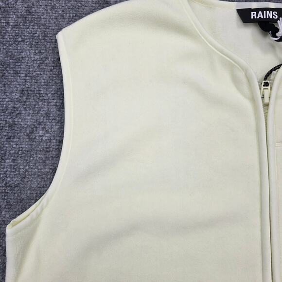 RAINS Vest Unisex Medium Yellow Breathable Insulated Water Repellent Fleece - Picture 9 of 16